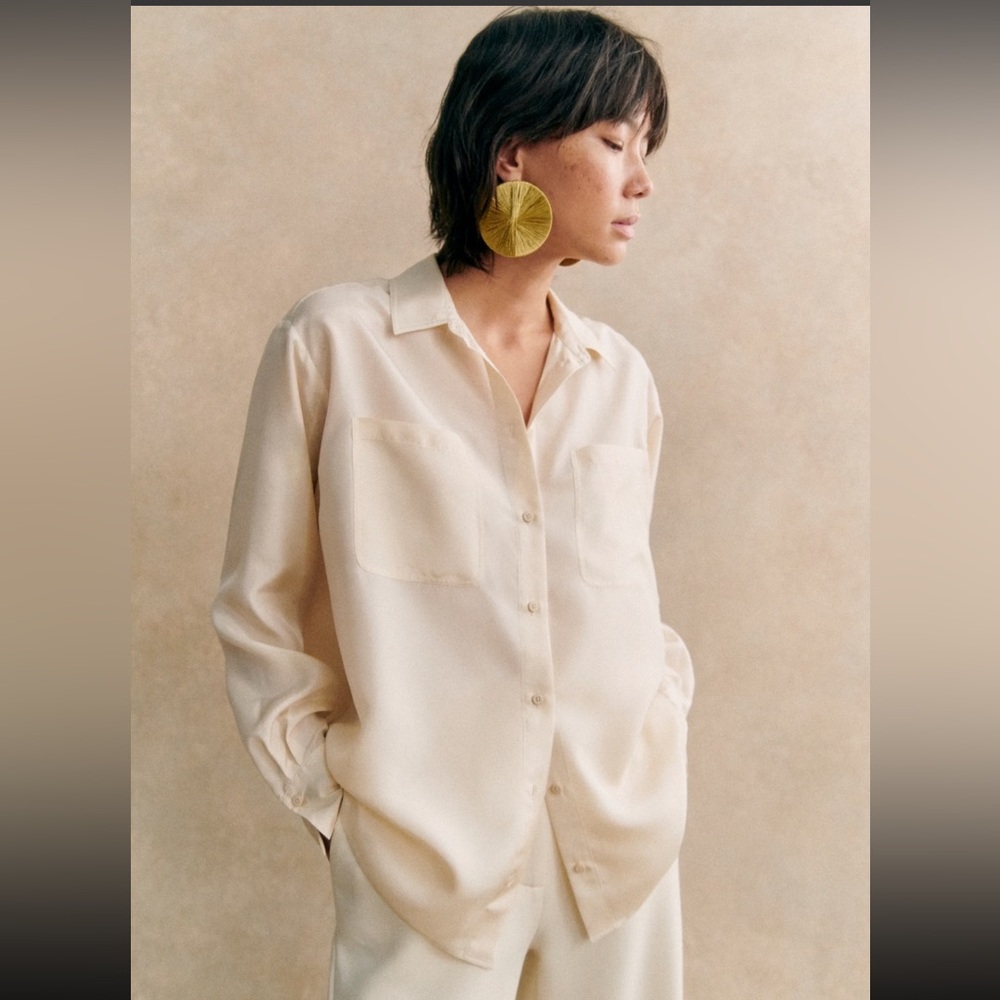 Sezane Maxence Shirt Caramel - Size 2